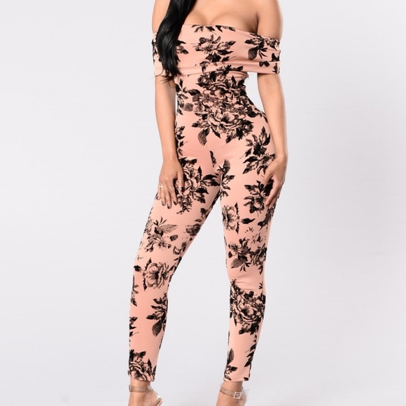 Fashion Nova Other - Fashion Nova Everything is Rosey Jumpsuit Nude